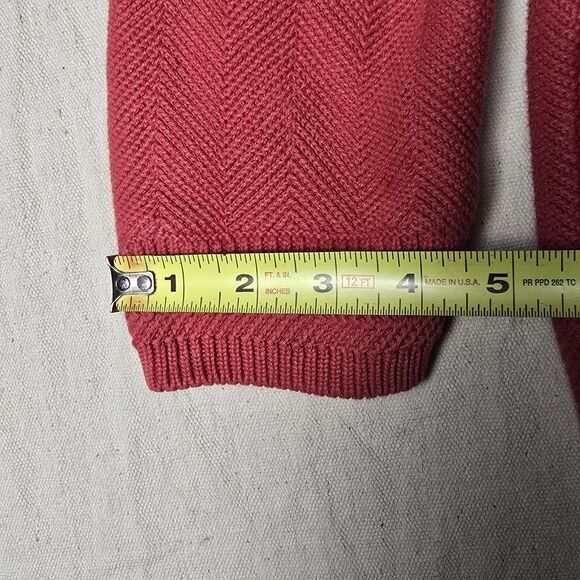 Vintage Polo Ralph Lauren Sweater Mens MediumRed Heavyweight Pullover Tight Knit - Picture 6 of 16
